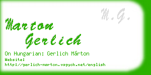 marton gerlich business card